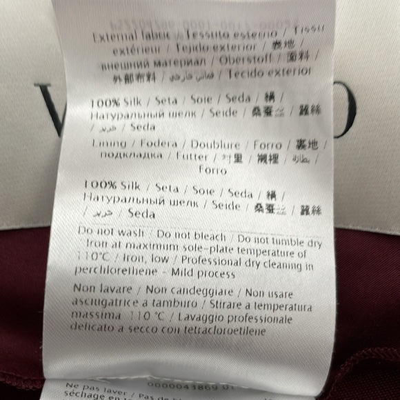 SALE! Valentino Burgundy & Pink Column Silk Maxi Dress - Picture 13 of 13